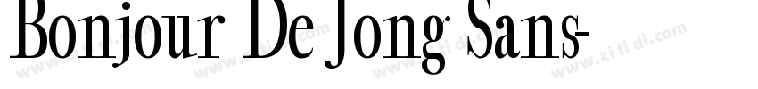 Bonjour De Jong Sans字体转换